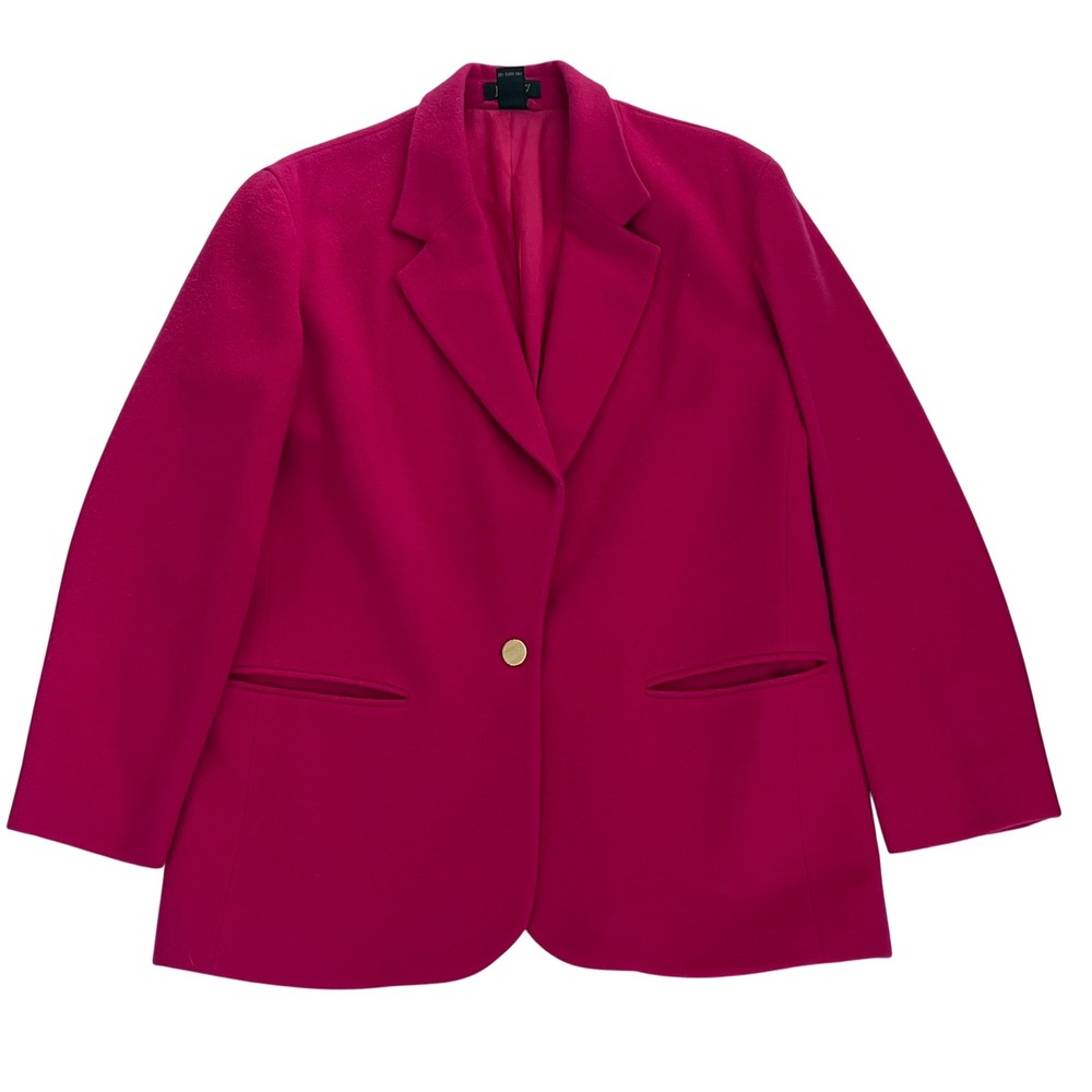 J.Crew Wool Cashmere Blend Blazer Red Career Office‎ Jacket Sz 8